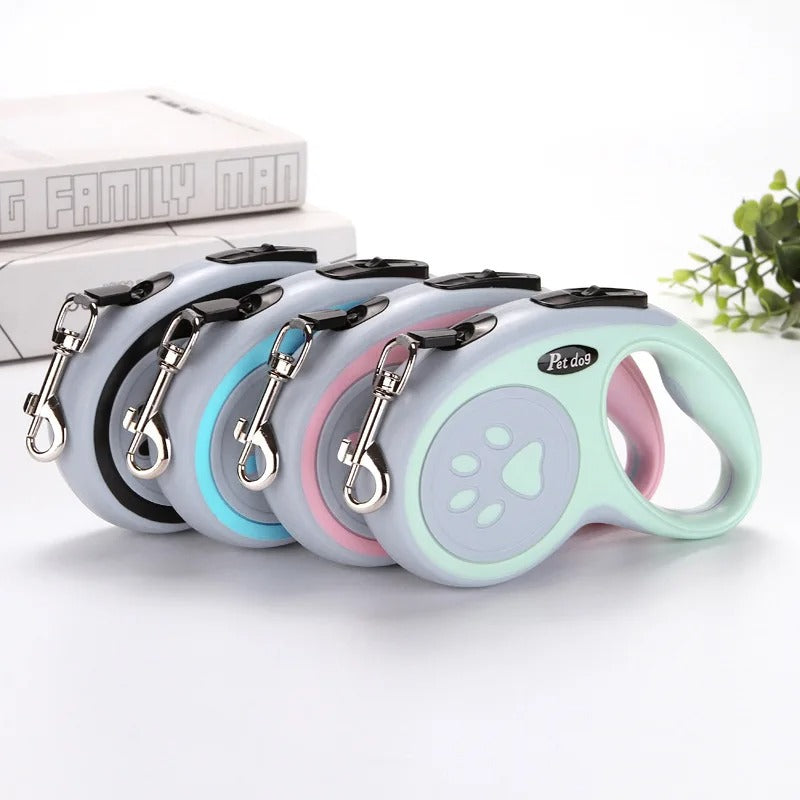 Automatic Retractable Dog Leash – Durable Nylon 3m/5m Extendable Lead