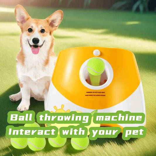 Automatic Dog Ball Launcher – USB Rechargeable Interactive Tennis Thrower