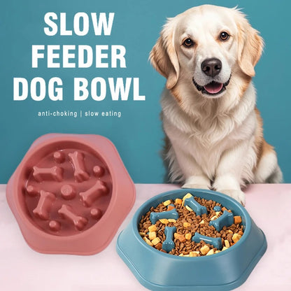 Slow Feeder Dog Bowl – Anti-Choking Puzzle Feeder for Small & Medium Dogs