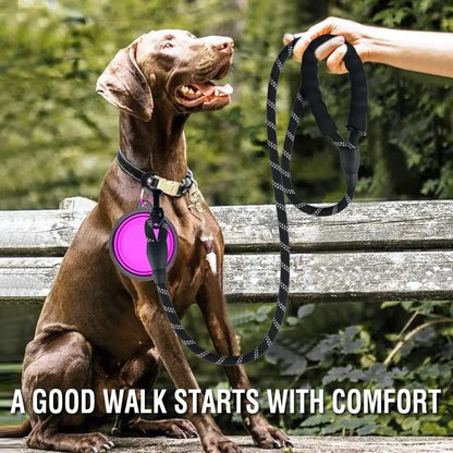 Strong Reflective Dog Leash – Durable Nylon Lead for Big & Small Dogs