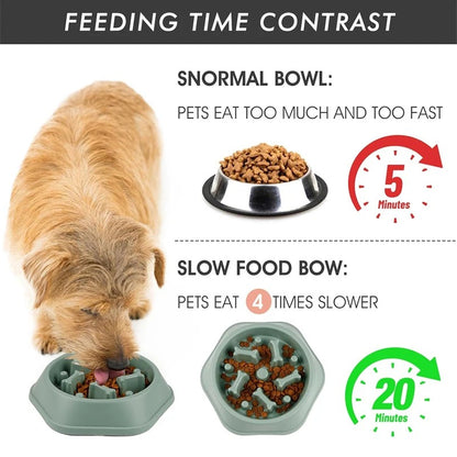Slow Feeder Dog Bowl – Anti-Choking Puzzle Feeder for Small & Medium Dogs