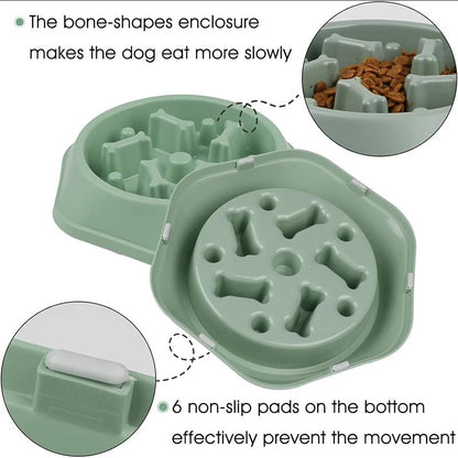 Slow Feeder Dog Bowl – Anti-Choking Puzzle Feeder for Small & Medium Dogs