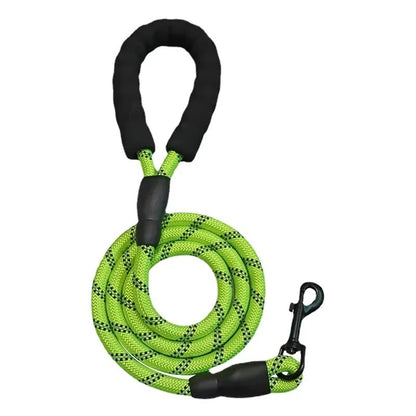 Strong Reflective Dog Leash – Durable Nylon Lead for Big & Small Dogs